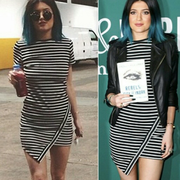 Dresses & Skirts - Stripped asymmetrical dress