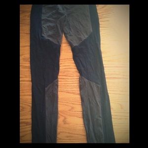 Grey and black leggings