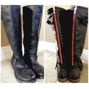 ✨NEW LISTING✨Black Studded Knee High Boots