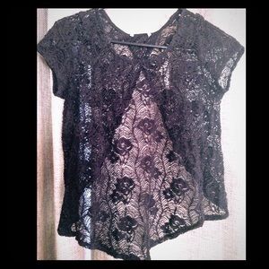 Black flowy knit top