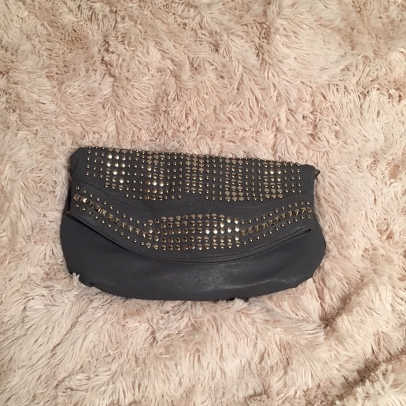 Grey Silver Studded purse!