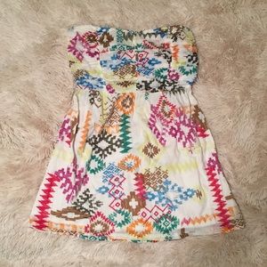 Element Strapless Tribal Print Dress!