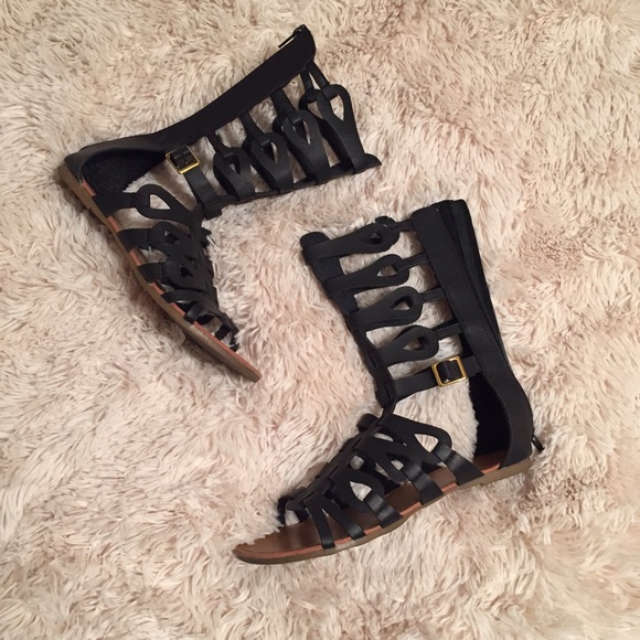 Black Gladiator Sandals