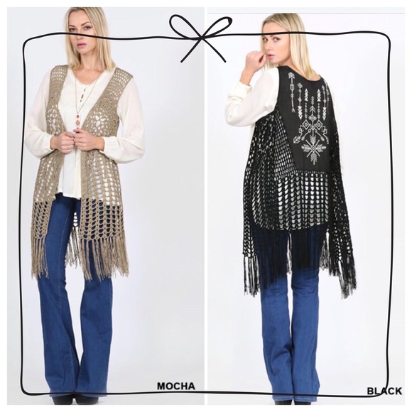 🌺HP 4/12 &13, 10/5🌺GORGEOUS FRINGE VESTS! - Picture 2 of 3