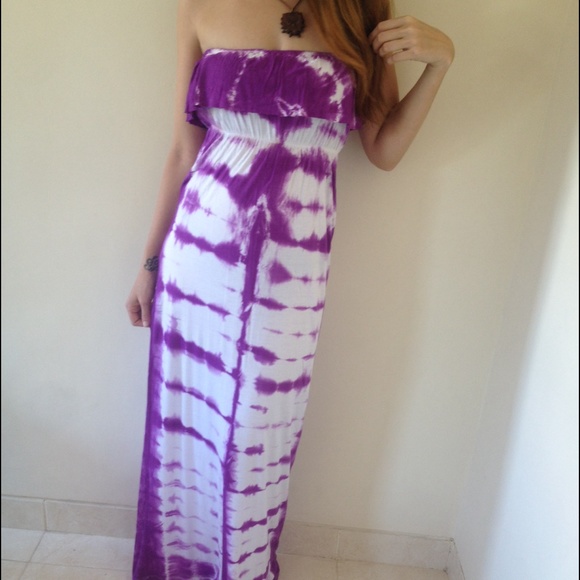 handmade Dresses & Skirts - SALE!Cloud 9 fitted strapless maxi in purple