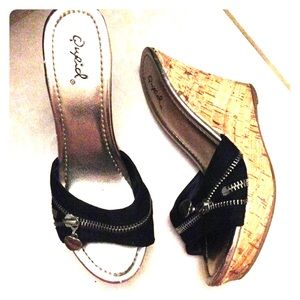 Qupid Wedge Sandals