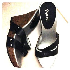 Qupid Wedge Sandals