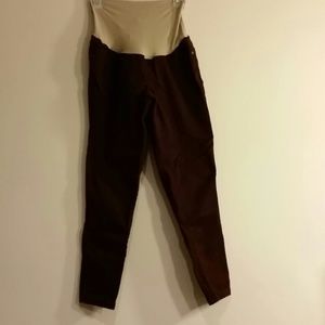 Burgundy maternity jeans