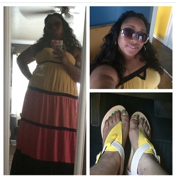 Multi colored super cute maxi dress. Worn once