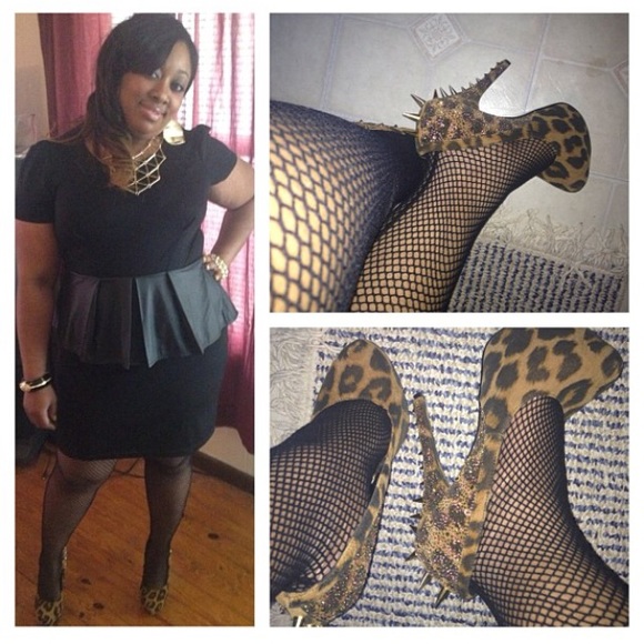Black peplum dress
