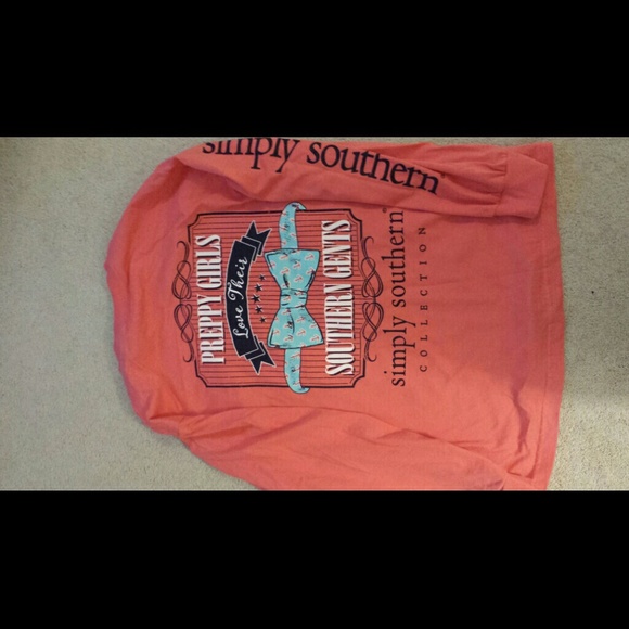 Coral simply southern long sleeve