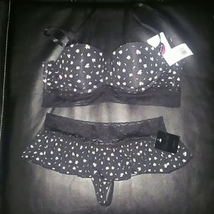 Black Floral Bra/Panty Set