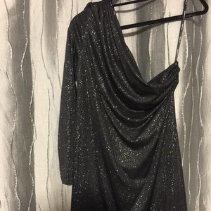 Black & silver spec dress