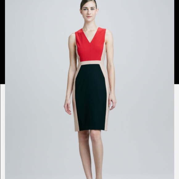 🐰 sale Rachel Roy
Red Sleeveless Colorblock Dress