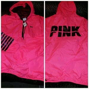 Pink rain jacket