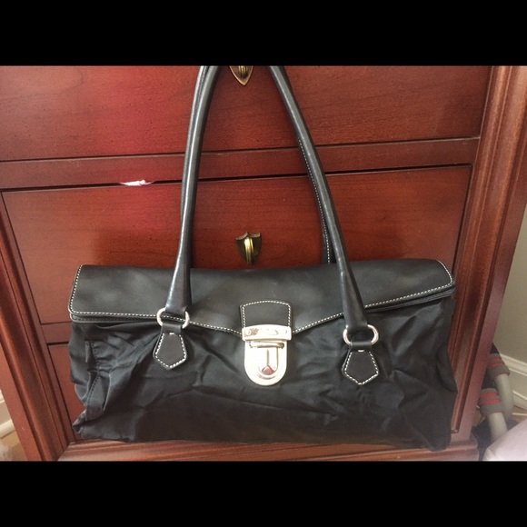 Prada triangular plate logo nylon bag