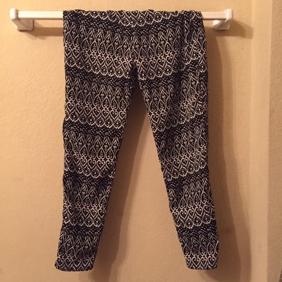 Black and white parachute pants