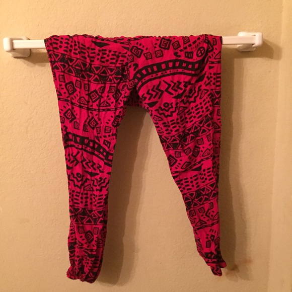 Red and Black Parachute pants