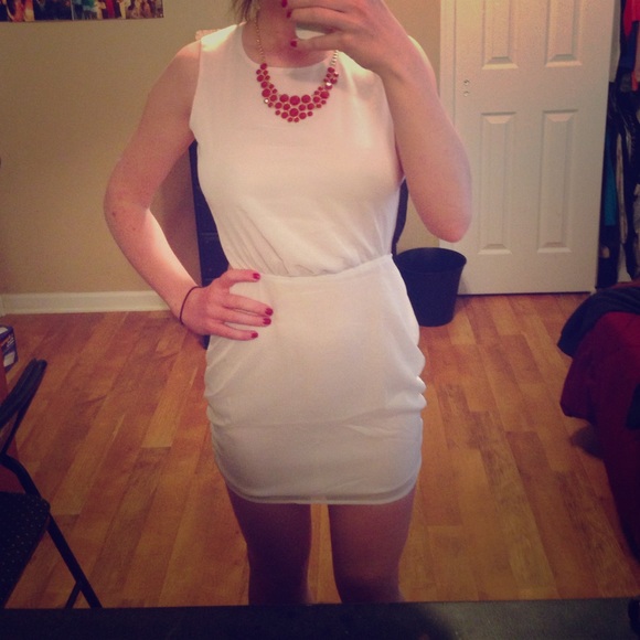 White mini dress