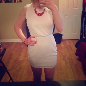 White mini dress
