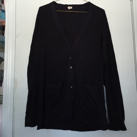 Navy blue button down cardigan