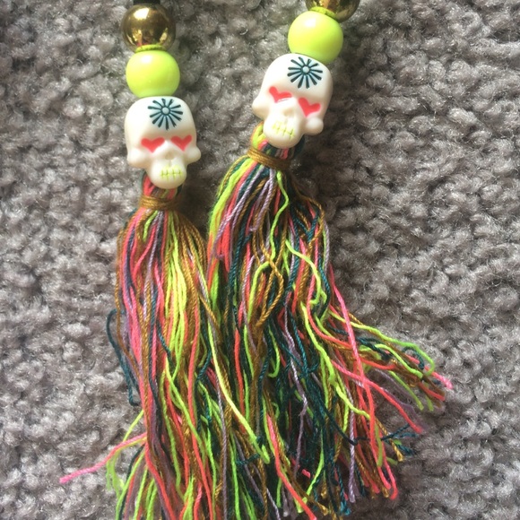 H&M skull rainbow white with black string bikini - Picture 3 of 4