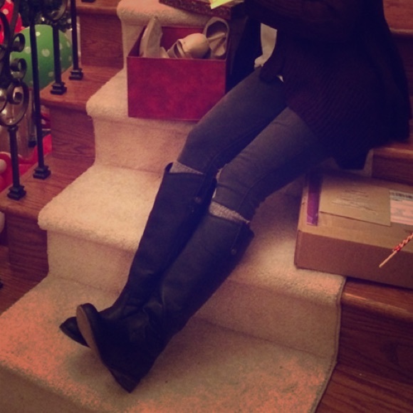 🍹black riding boots