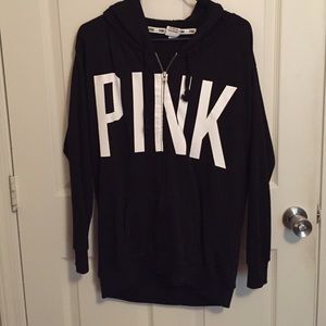 Victoria's Secret (PINK) black & white hoodie