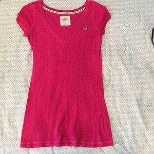 Hollister Pink V-Neck Tee