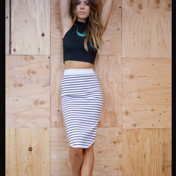 Stripes Pencil Skirt
