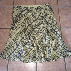 Lauren RALPH LAUREN silk linen flows SKIRT 2x plus