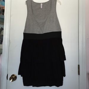 Grey and black skater dress
