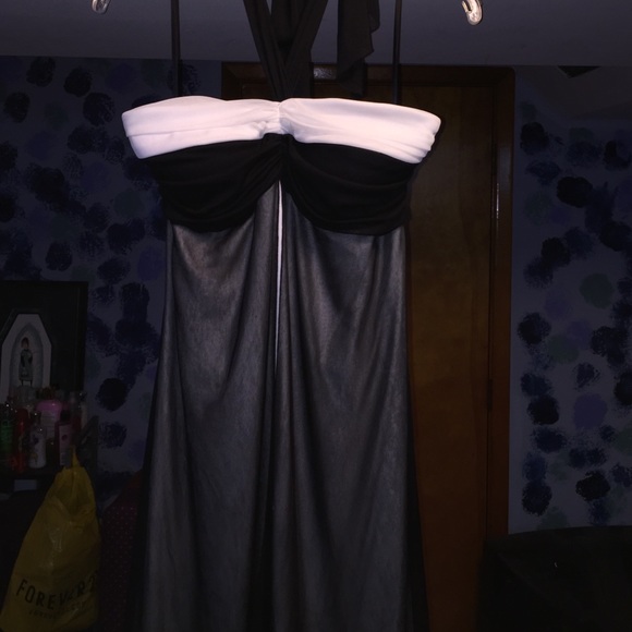 Black and white homecoming dress