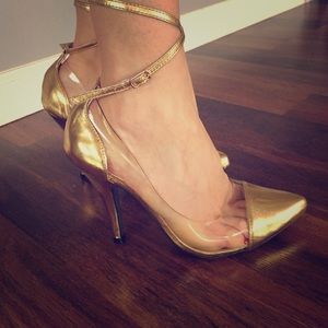 Gold shoes size 6