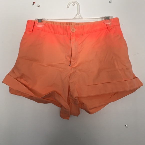 Bright orange ombré shorts