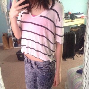 Striped Thin Crop Top