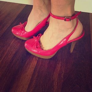 Pink shoes, nude shoes and black and white shoes