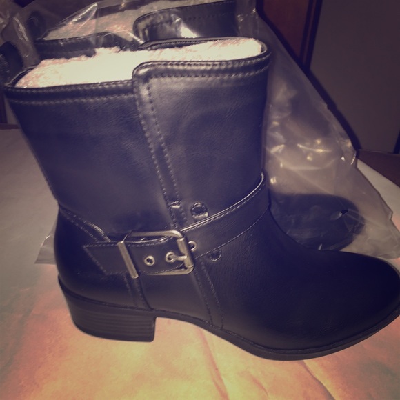 Black low biker boots!!! Brand New!!!