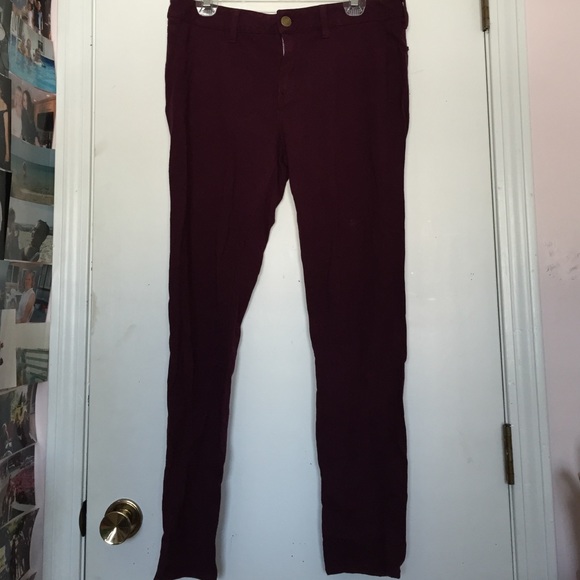 Cranberry/wine colored jeggings