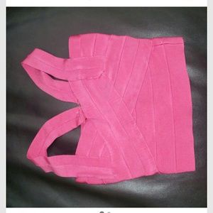 Authentic Bandage Crop Top Pink & Yellow Bundle