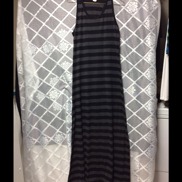 Grey/Bladk Maxi Dress-NWOT-$3.00