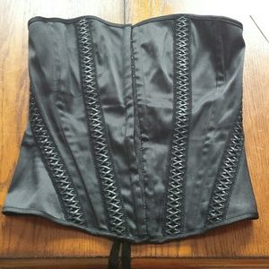 Charlotte Russe plastic boned faux leather corset