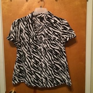 Cute Lane Bryant zebra button up