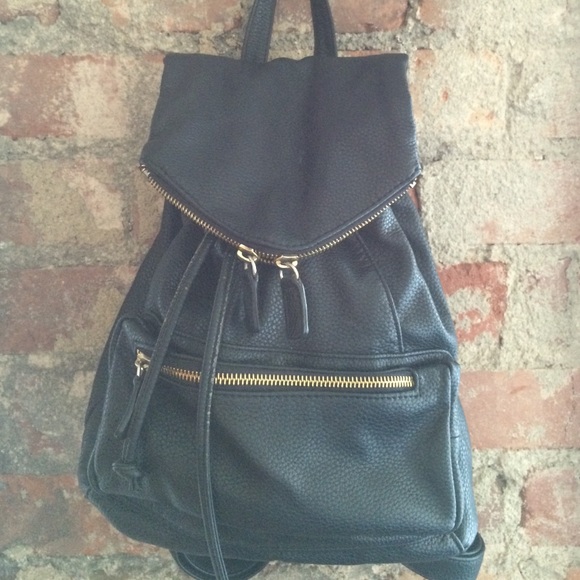 Small black backpack purse