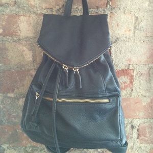 Small black backpack purse
