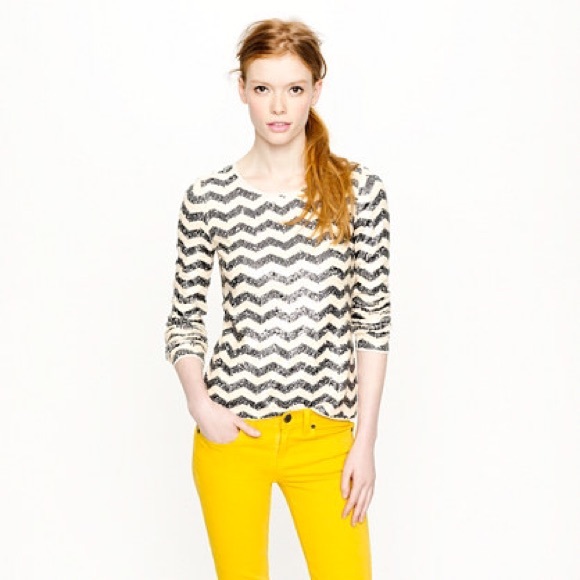 J.Crew Zigzag Sequin Tee