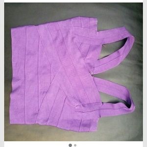 Authentic Purple Bandage Crop Top