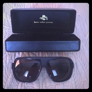 Karen Walker Dynamite Sunglasses in Navy, Rare!