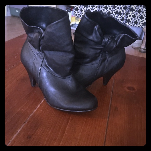 Black heeled ankle boots