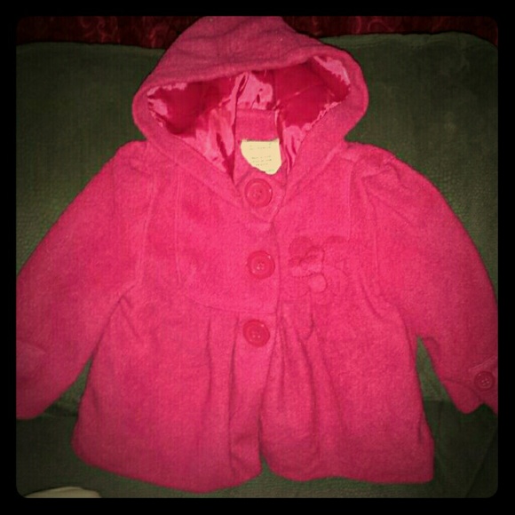 Pink Polyester Little Girls Jacket